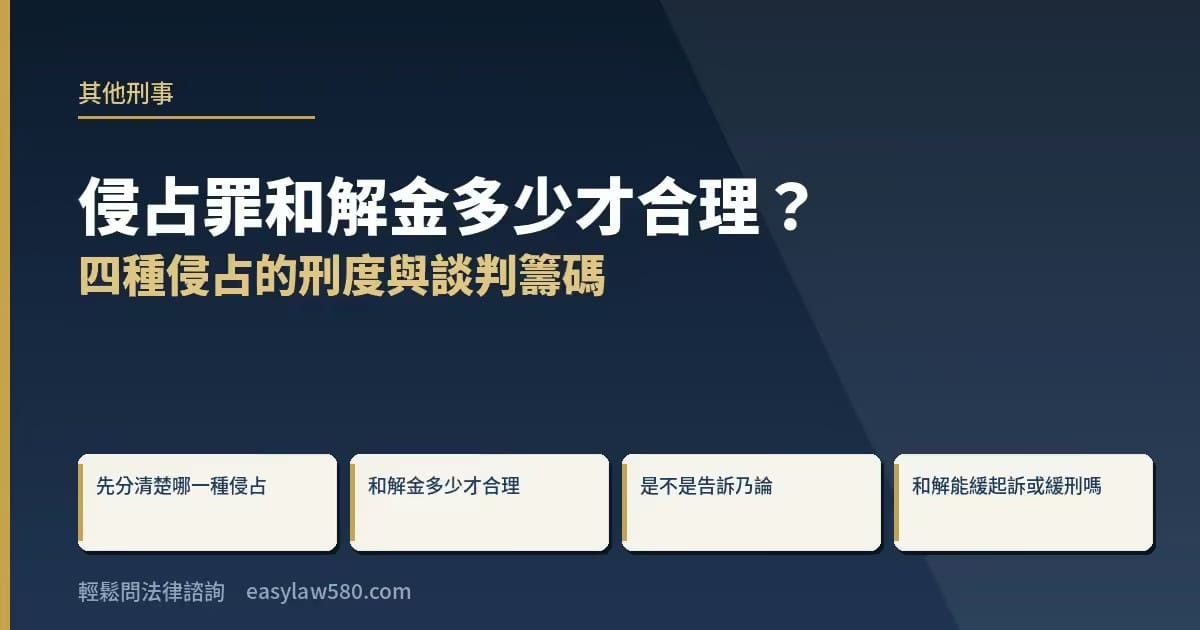 侵占罪和解金多少才合理?四種侵占的刑度與談判籌碼