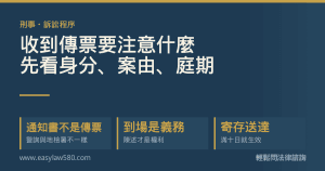 三種傳票的差別、不到場的後果與寄存送達生效時點